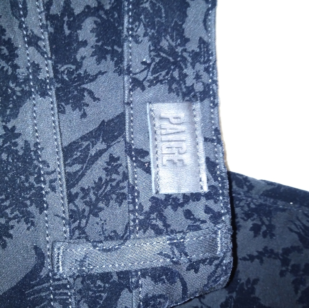 NWOT Paige flocked Versaille skinny pants